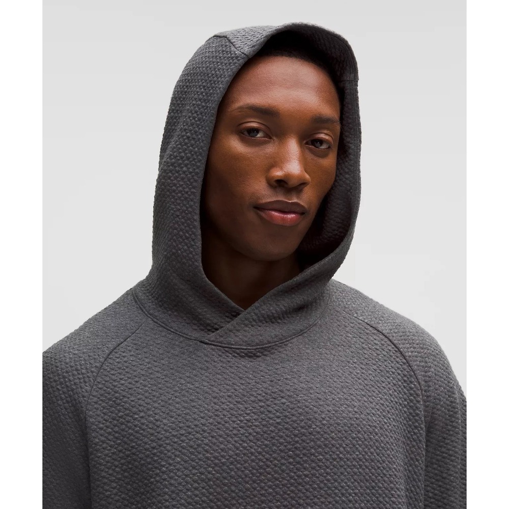 Lululemon | Ease The Day Hoodie Large Graphite Grey Textured Honeycomb Pullover - Picture 4 of 12
